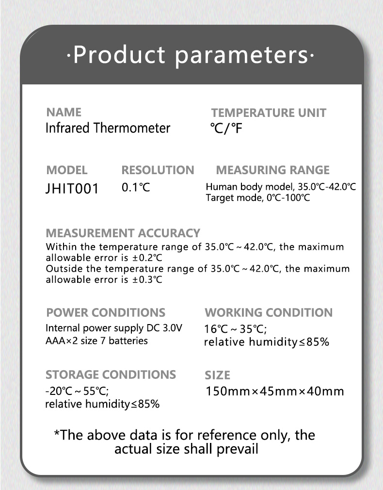 Baby Adult Forehead Infrared Thermometer