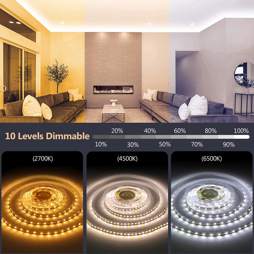 Dotless Flexible Cob Light Tira Led 5 Metros Cob Led Strip Kit