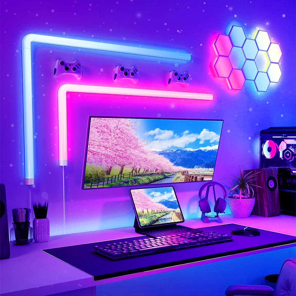 Glide RGBWIC LED Wall Light Magnetic Music Sync TV Light Bar Smart APP Remote Control Home Decor LED Wall Lights fo