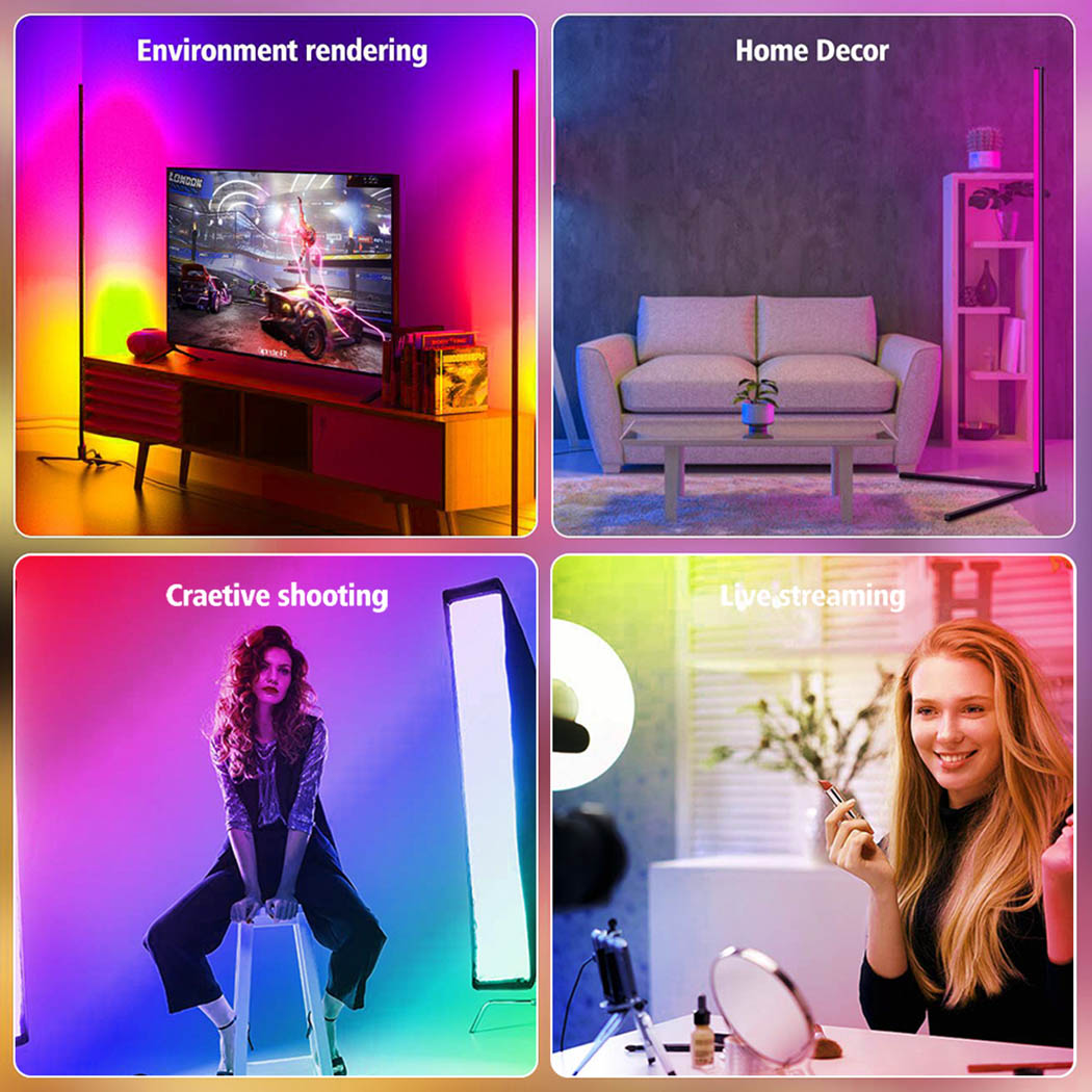 Modern Nordic Tripod Lighting Standing Lamps Remote Control RGB LED Tripod Corner Stand Floor Lamp For Living Room Bedro