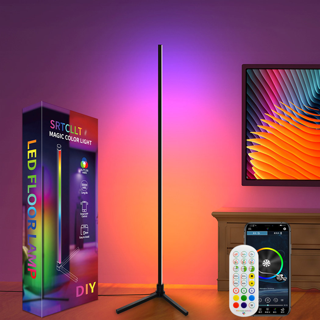 Modern Nordic Tripod Lighting Standing Lamps Remote Control RGB LED Tripod Corner Stand Floor Lamp For Living Room Bedro