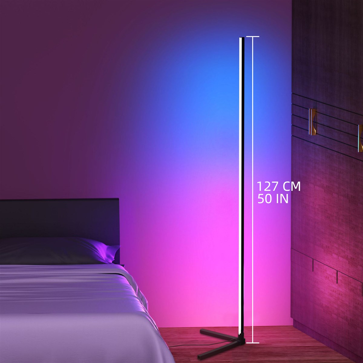 Modern Nordic Tripod Lighting Standing Lamps Remote Control RGB LED Tripod Corner Stand Floor Lamp For Living Room Bedro