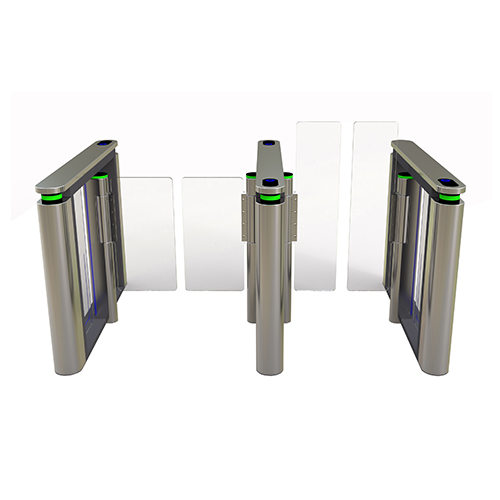 Stylish optical speed gate turnstile flexbly intergates any type of access control device with dry contact output