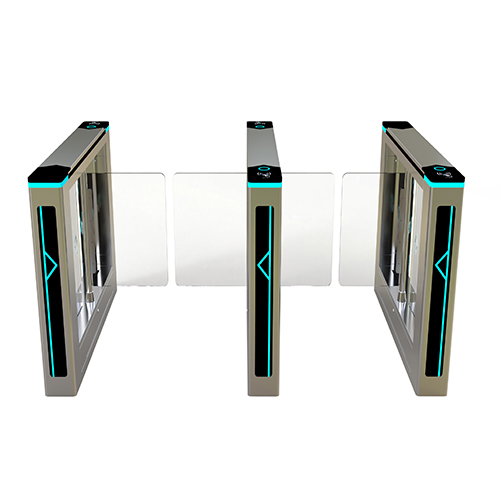 Swing arm optical turnstile is supplied with slim cabinet design with a smaller footprint