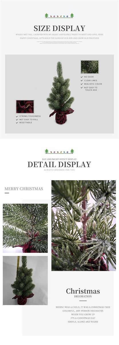 Christmas decorations snow pink black stripes encrypted green tree mini Christmas tree desktop decoration holiday decora