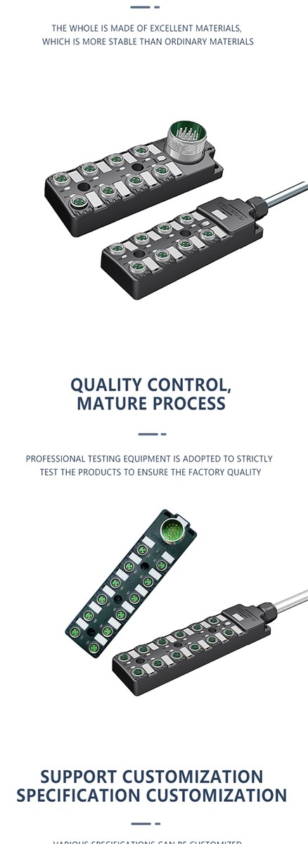 M8M12 series junction box hub improves industrial control connection and detection efficiency