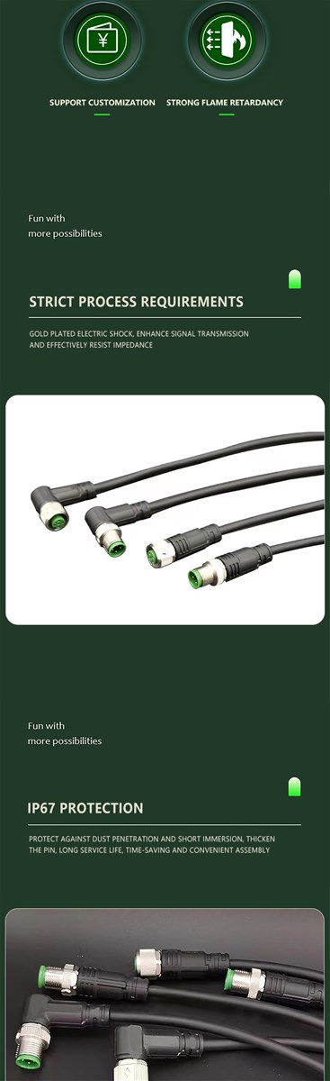Onestop supply of M12 series connectors effectively improving tooling integration efficiency