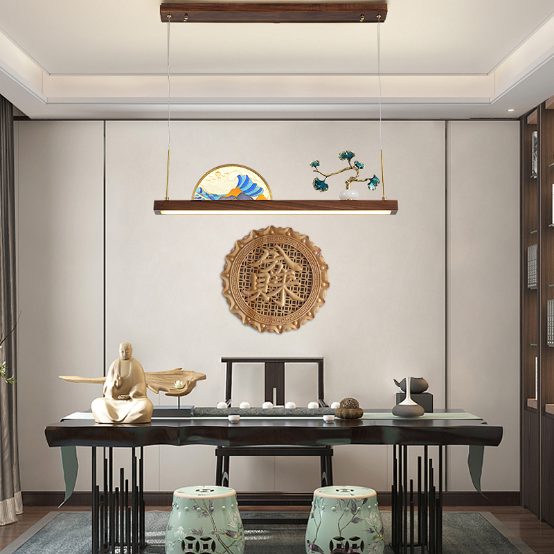 Customizable new Chinesestyle camphor wood handcarved wall hanging screen Chinesestyle decorative painting porch livi