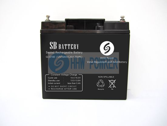 12v18ah sealed lead acid batterymaintenance free for ups and solar power system applications