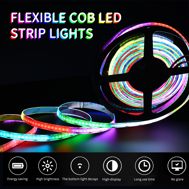 COB Led Strip Light High Density FCOB LED Lights 336Pixel 1008ledsm IP20IP67 RGB COB LED Strip RGB