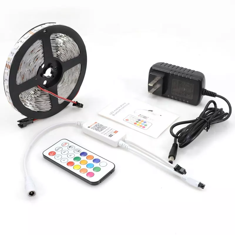 Factory direct sale LED strip light with 21key remote Control waterproof 5m 30leds strip light kit