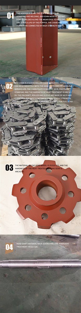 Customizable Auto Parts Hopper Traction Chain Head Wheel HeadTail Shaft Bearing Housing Seal Box LargeSmall Sprocket