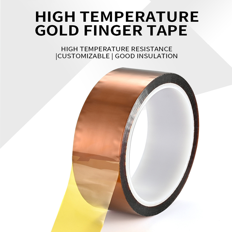 Gold finger high temperature adhesive tape battery heat transfer brown insulation tape PI gold finger high temperature a