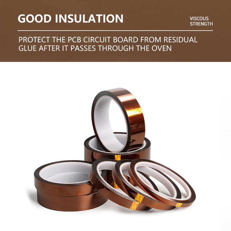 Gold finger high temperature adhesive tape battery heat transfer brown insulation tape PI gold finger high temperature a