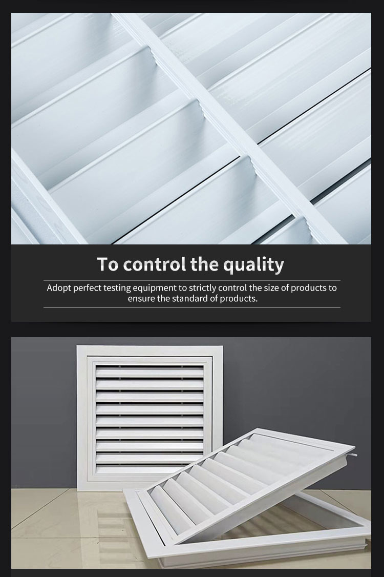 Aluminum alloy air conditioning outlet shutter ventilation cover