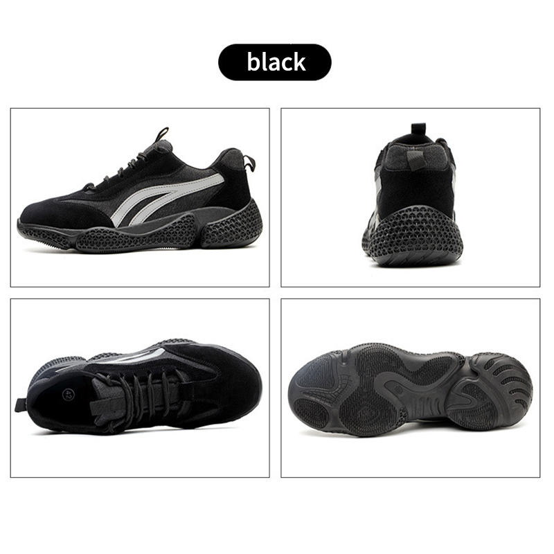 Labor insurance shoes highquality cowhide rubber sole antismashing antipuncture nonslip breathable safety shoes dire