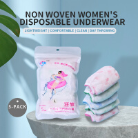 5 Pack Non Woven Womens Panties Multicolor Individually Packed 60 Bag