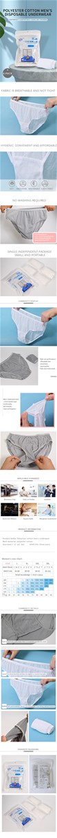 Wholesale 4 Pack Grey White Washed Cotton Mens Briefs Breathable Briefs Camping Disposable Briefs 60 Bag