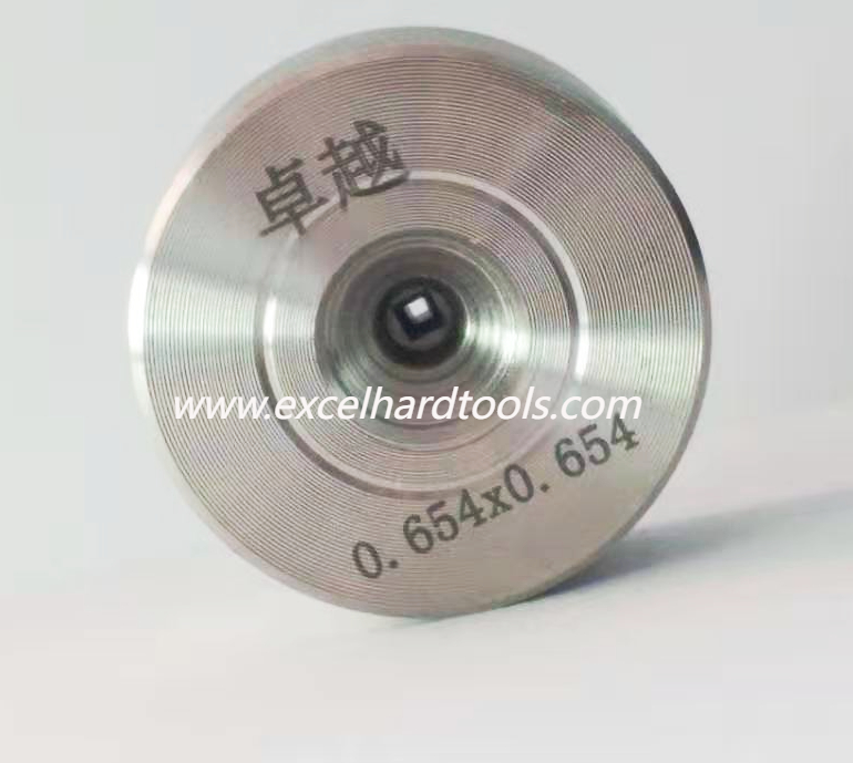 0654mm square hole Polycrystalline Diamond wire drawing die for metal wire drawing