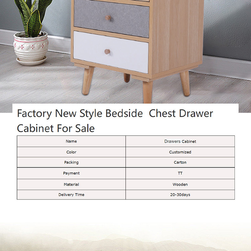 Factory New Style Bedside Chest Drawer Cabinet for Sale