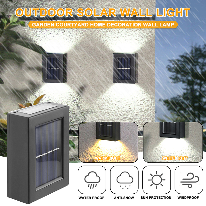 Solar Lamp Outdoor LED Lights IP65 Waterproof for Garden Decoration Balcony yard Street Wall Decor Lamps Gardening Light