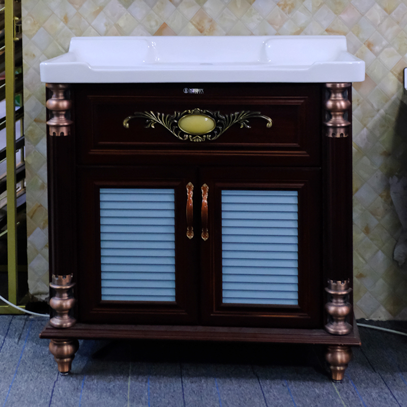 Customizable bathroom cabinet floor cabinet main cabinet aluminum alloy balcony cabinet marble floor combination cabinet
