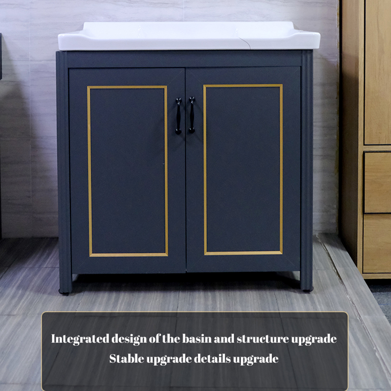 Customizable bathroom cabinet floor cabinet main cabinet aluminum alloy balcony cabinet marble floor combination cabinet