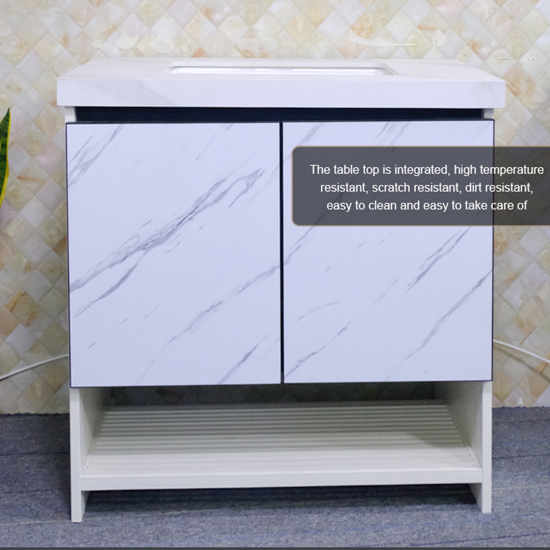 Customizable bathroom cabinet floor cabinet main cabinet aluminum alloy balcony cabinet marble floor combination cabinet