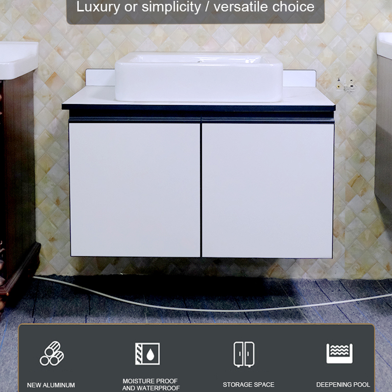 Customizable new bathroom cabinet combination toilet one ceramic basin modern minimalist hand wash sink mirror cabinet c