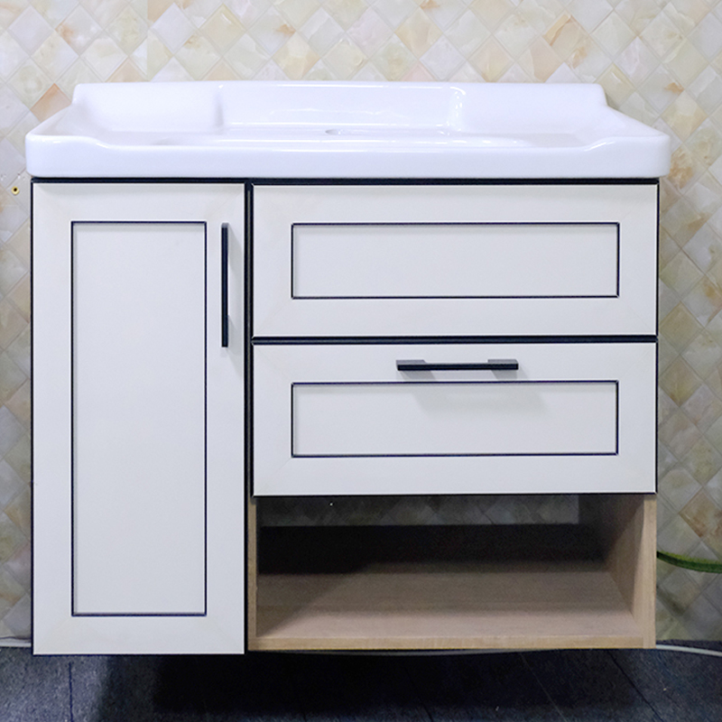 Customizable new bathroom cabinet combination toilet one ceramic basin modern minimalist hand wash sink mirror cabinet c