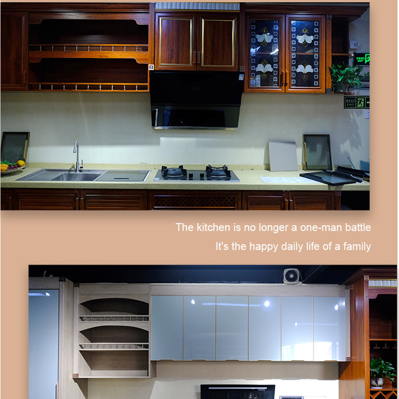 Customizable solid wood whole house aluminum alloy kitchen cabinet design hanging cabinet kitchen cabinet wardrobe cabin