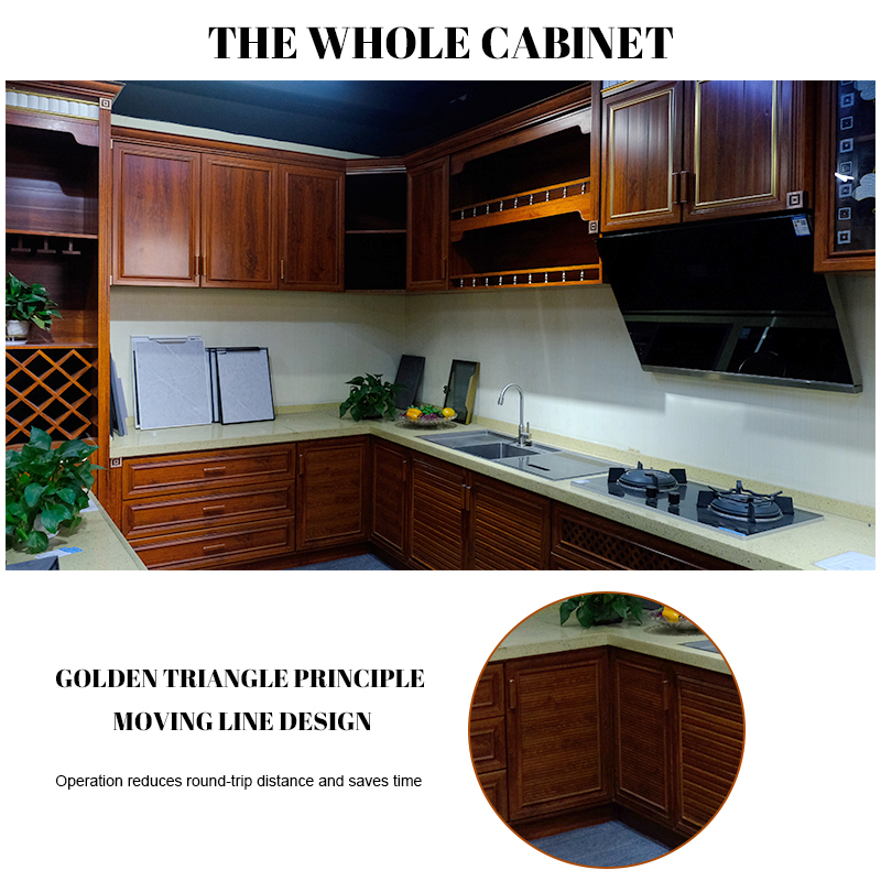 Customizable solid wood whole house aluminum alloy kitchen cabinet design hanging cabinet kitchen cabinet wardrobe cabin