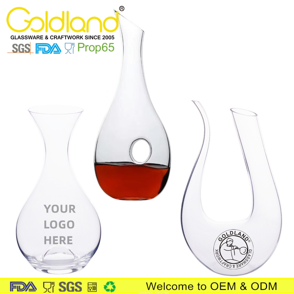 Glass Wine Carafe Custom Crystal Wine Decanter Clear Red Wine Decanters