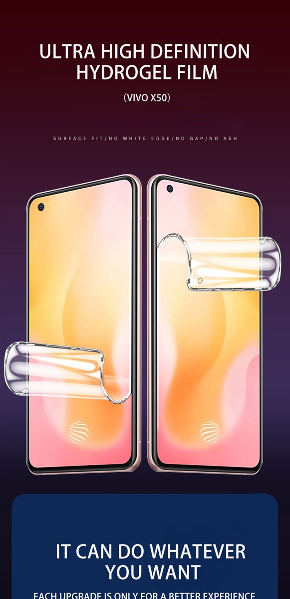 Suitable for VIVO X50 ultrahighdefinition eye protection antifingerprint antiscratch mobile phone film hydrogel film