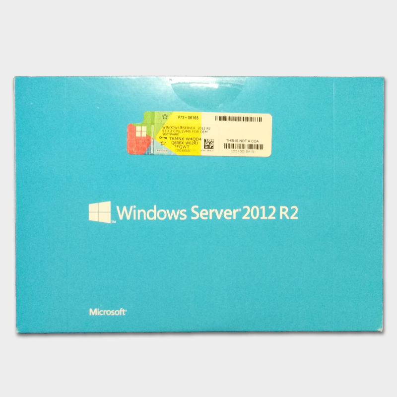 Online Activation Standard R2 x 64bit Windows Server 2012 Versions OEM Box 2 CPU 2 VM 5 CALS