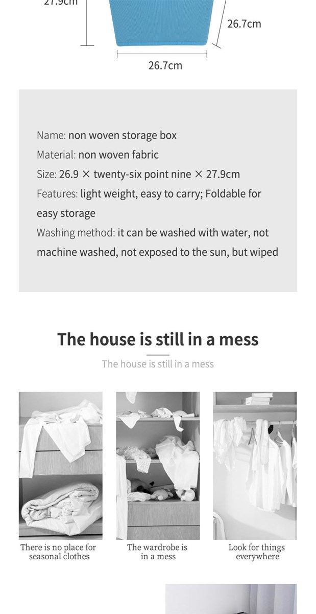 Nonwoven fabric box fashion breathable portable light weight to hold a strong and durable support mailbox contact