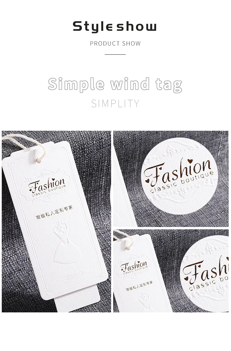 Clothing tags are available Custom highend clothing label