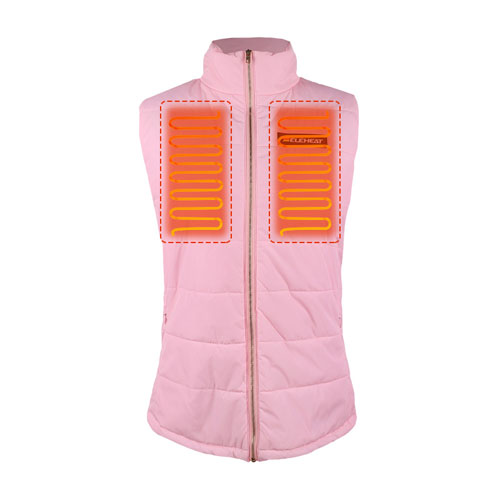 EHV001 Pink USB Heated Vest For Women