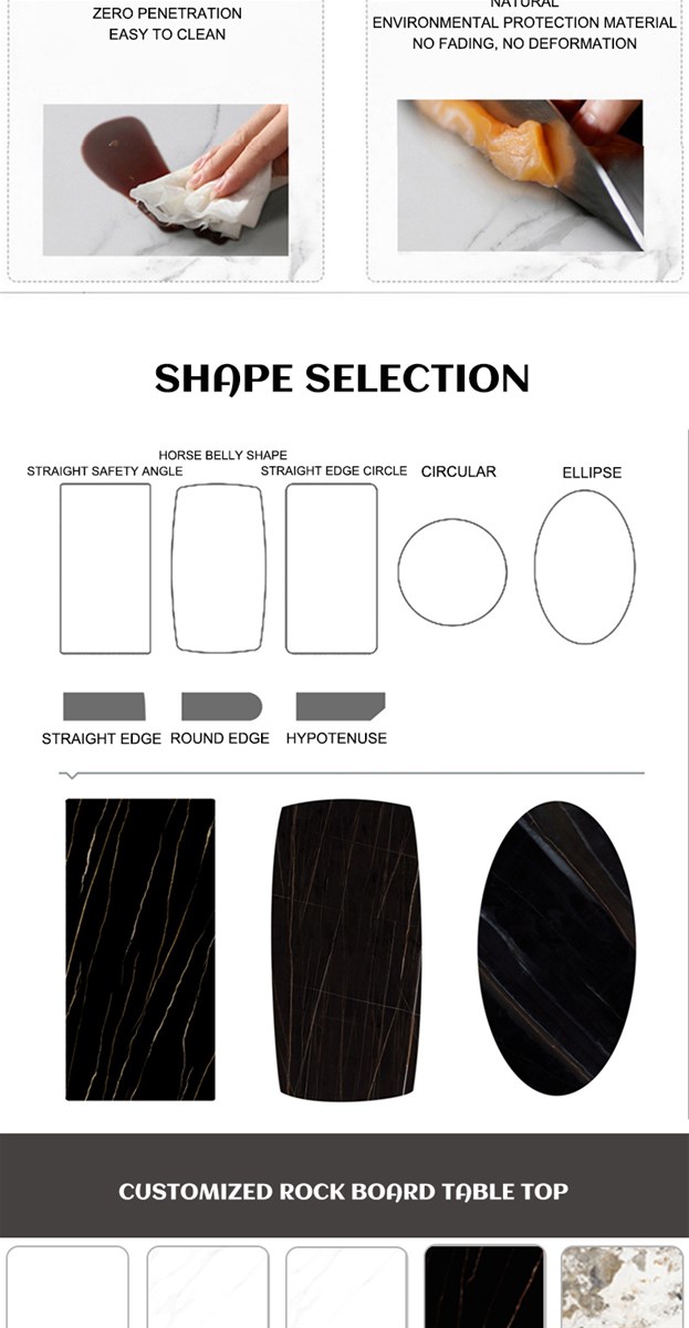 SLATE rectangular table top Support for custom Please contact us by email for specific price2