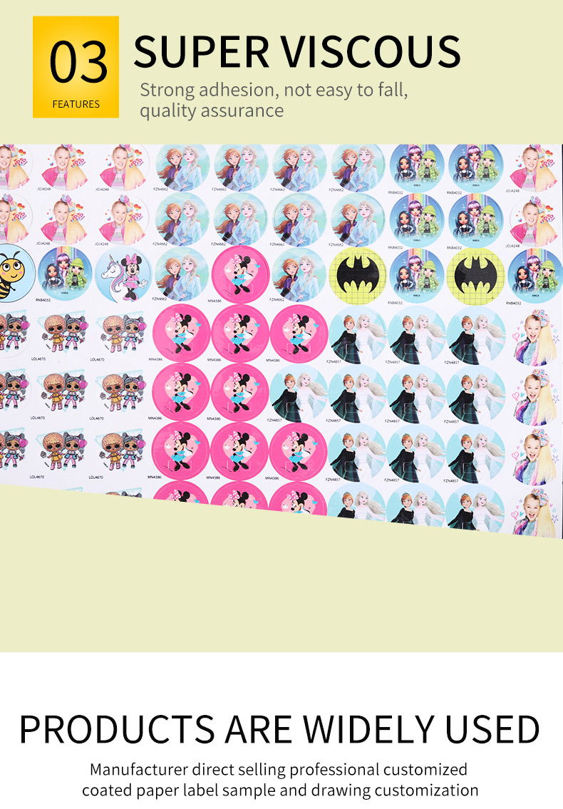 Laser stickers custom colorful goo ka childrens animation transparent printing specialshaped to custom waterproof labe