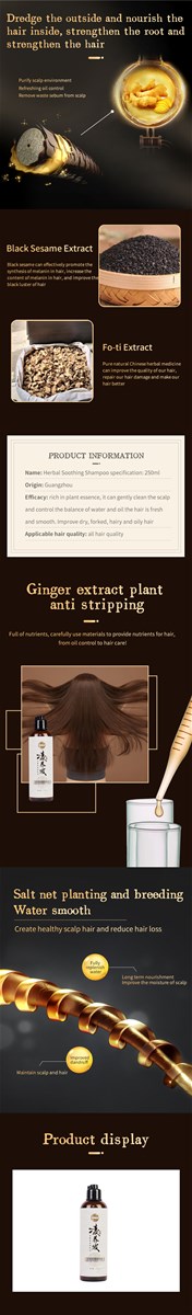 4 Ling Zhitang Shampoo for Hair Growth Herbal Soothing Shampoo for Dry Normal Oily and Color Treated Hair 250ml