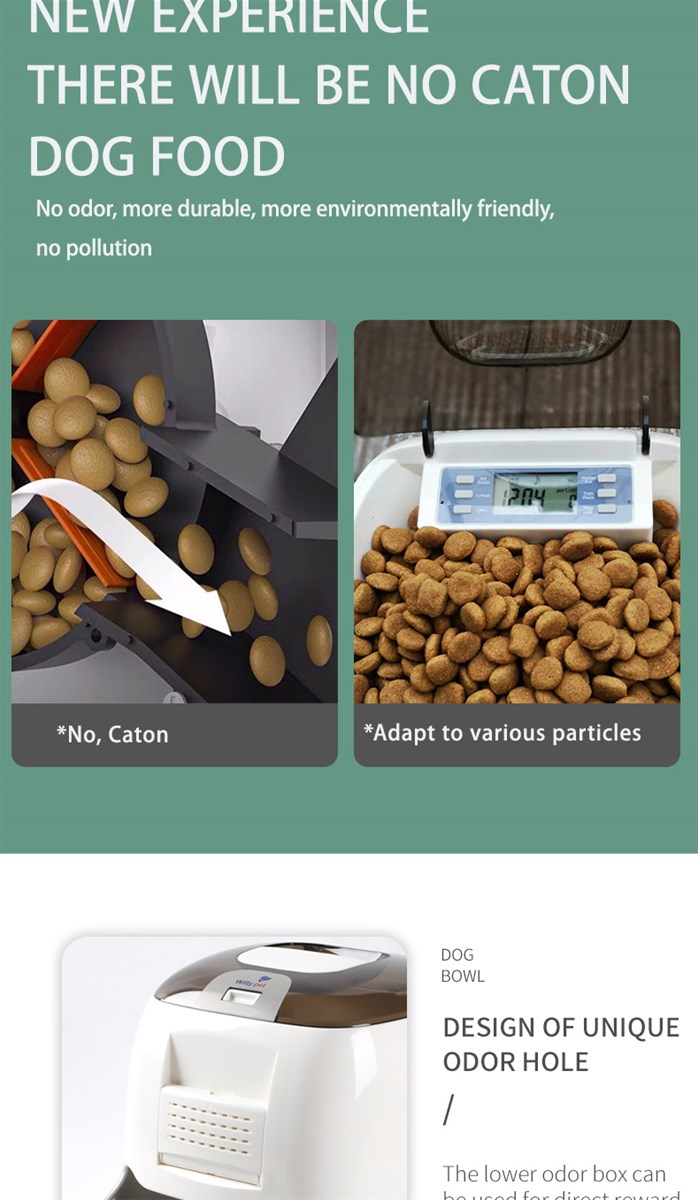 Pet intelligent feeder cat and dog automatic feeder timing quantitative largecapacity remote feeder supports customiz