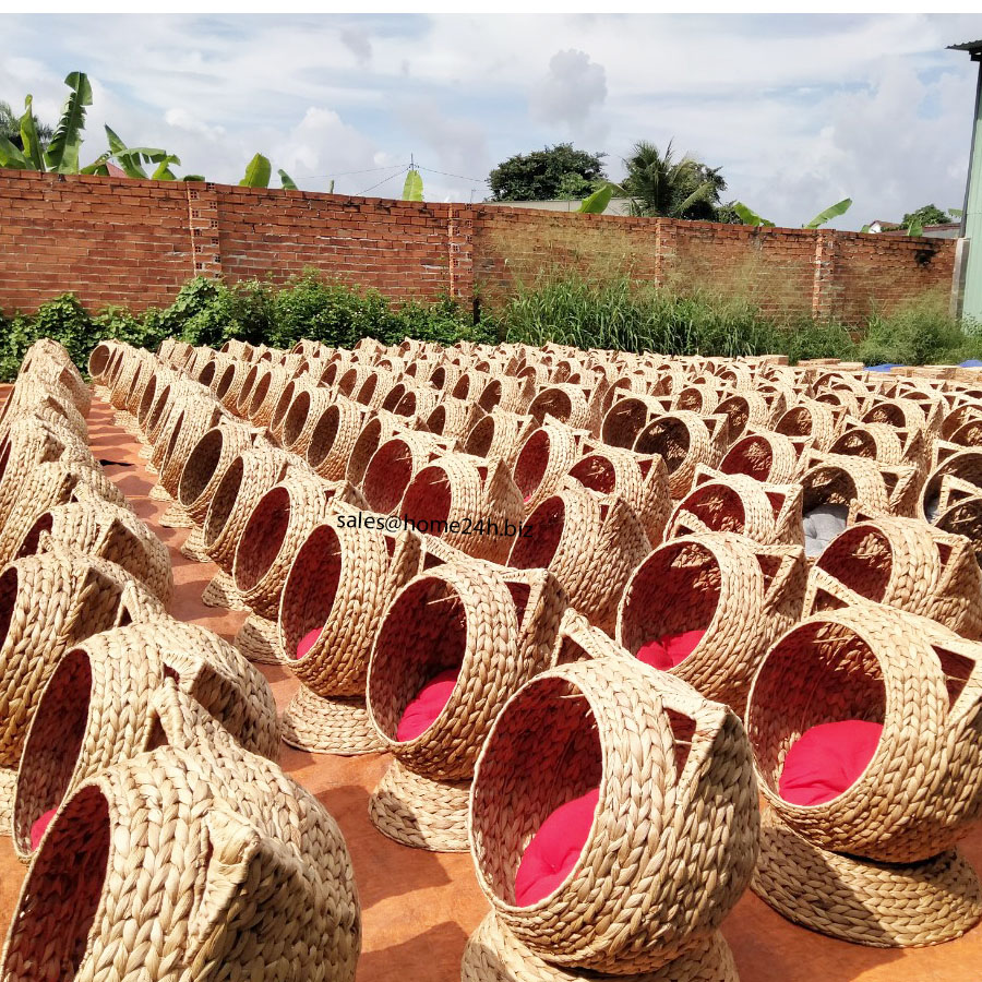 Water Hyacinth Wicker Pet Beds Cat Beds for Kitty and Tom