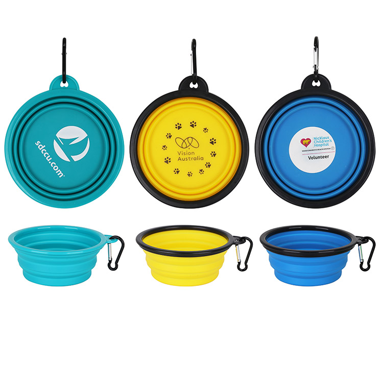 Retractable Silicone Pet Bowel, Vivid Colors Available, Small Moq of 1K with Customized Branding & Packing Service