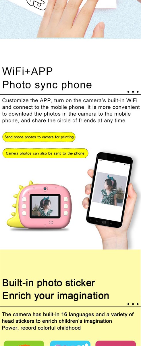 Small dinosaur print camera wholesale from 500 pieces