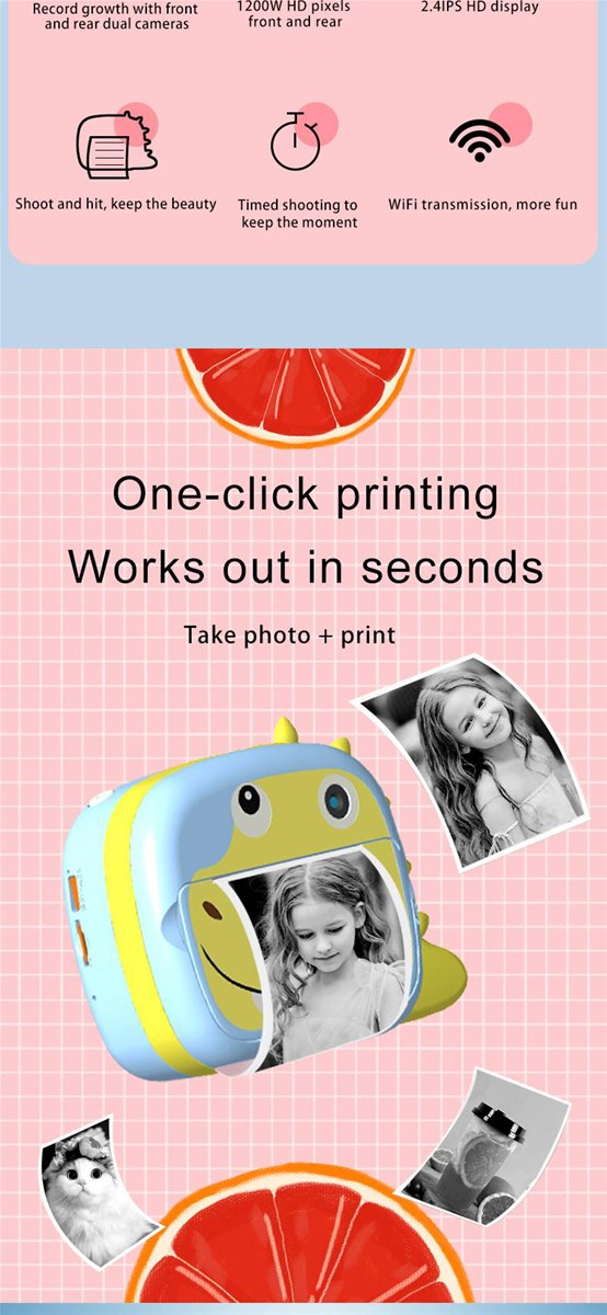 Small dinosaur print camera 500 wholesale