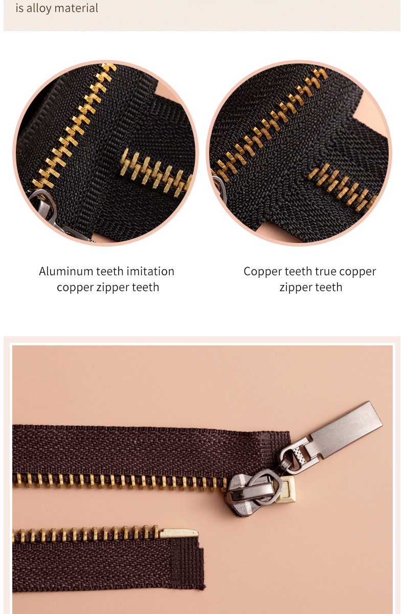 Metal ZipperSupport Online Order Specific price is based on contactMinimum 10 pieces