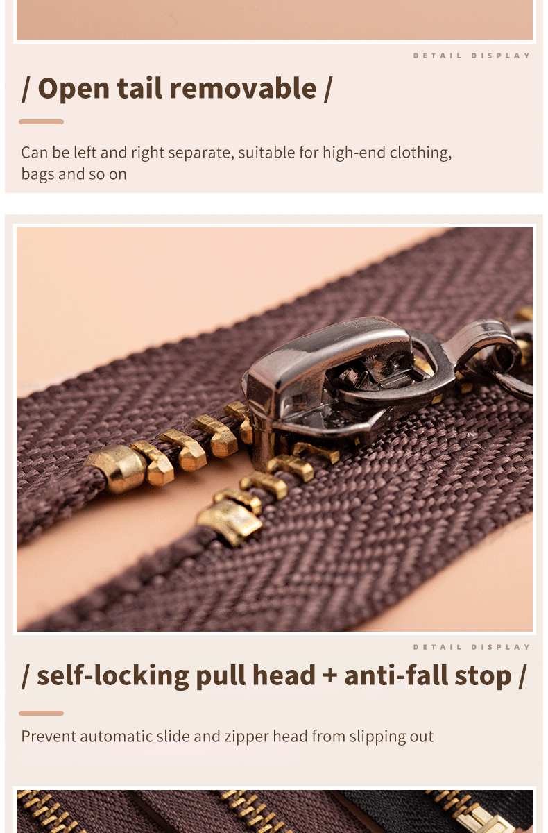 Metal ZipperSupport Online Order Specific price is based on contactMinimum 10 pieces