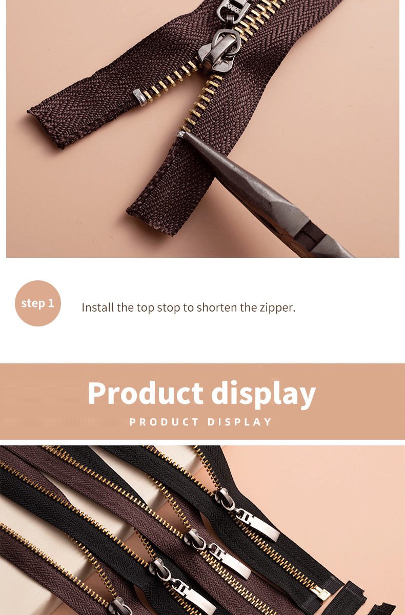Metal ZipperSupport Online Order Specific price is based on contactMinimum 10 pieces