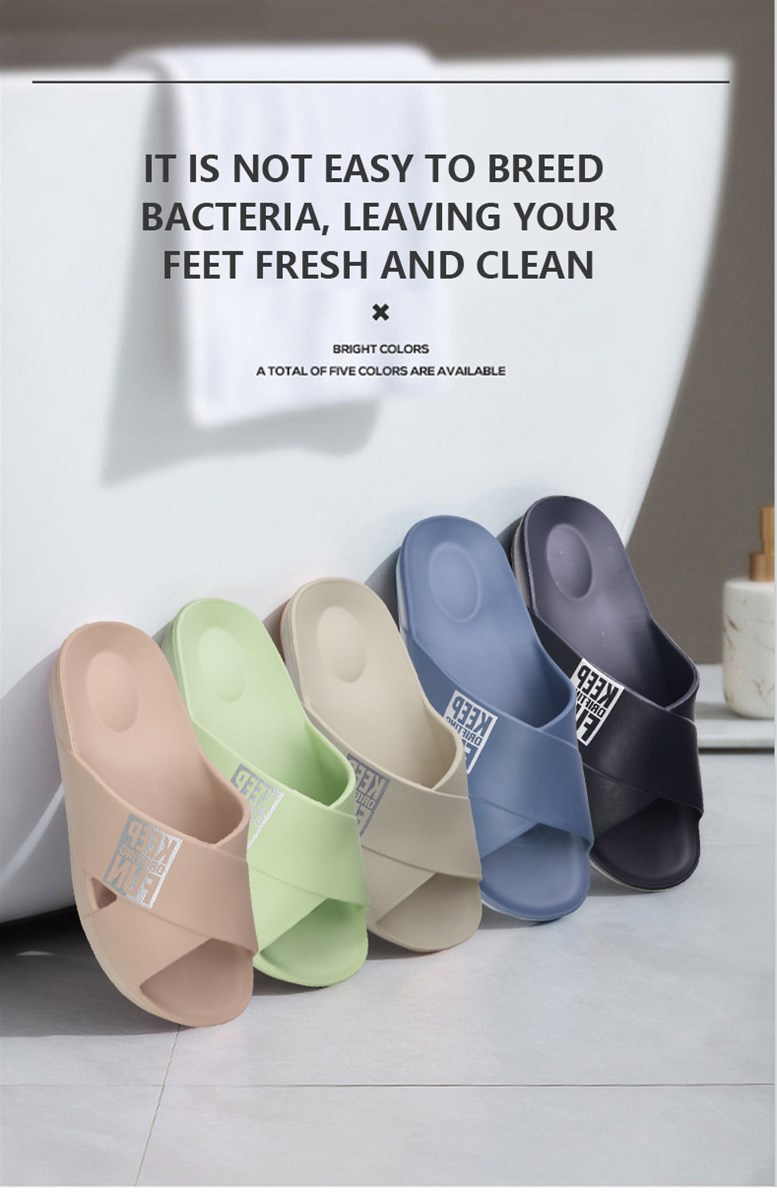 Antibacterial nonslip letter slippersunisex